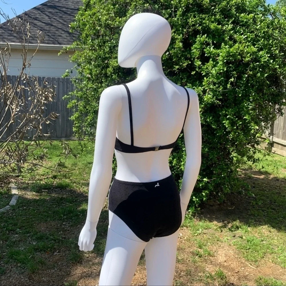 💋NWT Morgan Lane Vintage High-Rise Scalloped Eyelet 2Pc Bikini - Picture 11 of 13